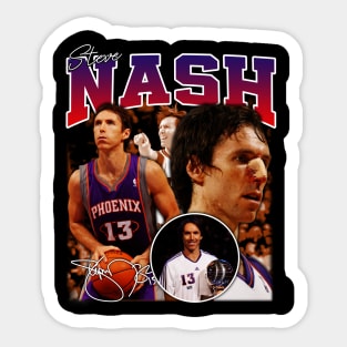 Steve Nash Basketball Legend Signature Vintage Retro 80s 90s Bootleg Rap Style Sticker